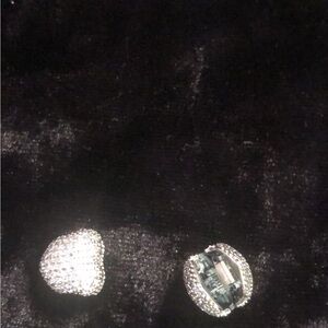 Pandora heart shaped clear stone clips